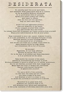 The Oliver Gal Artist Co. Typography Wall Art Canvas Prints Inspirational Quotes and Sayings Desiderata Parchment Home Décor, 10" x 15", Stretched