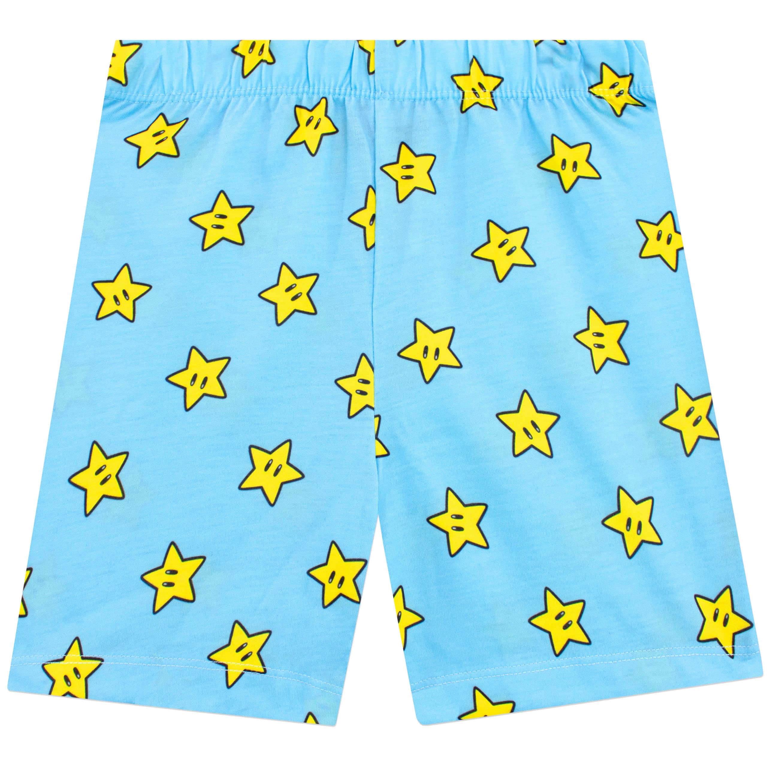SUPER MARIO Pyjama Court pour Filles Ensemble de Pyjama à Manches Courtes pour Enfants 4-5 Ans Rose et Bleu