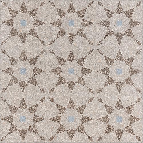 SomerTile Farnese Aventino Crema - Azulejo de porcelana para suelo y pared de 11.5 x 11.5 pulgadas