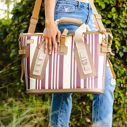 Miniatura 7 de BUILT Enfriador suave soldado grande, soporta hasta 10 libras, rayas atlánticas