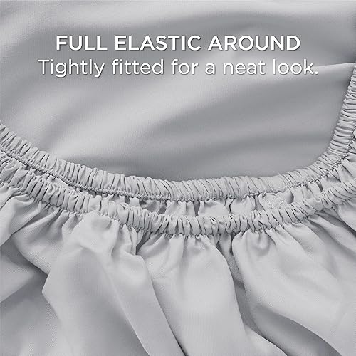Miniatura 6 de Bedsure - Juego de sábanas para cama de tamaño California King, de color gris claro, suave juego de sábanas que incluye fundas de almohada, 4