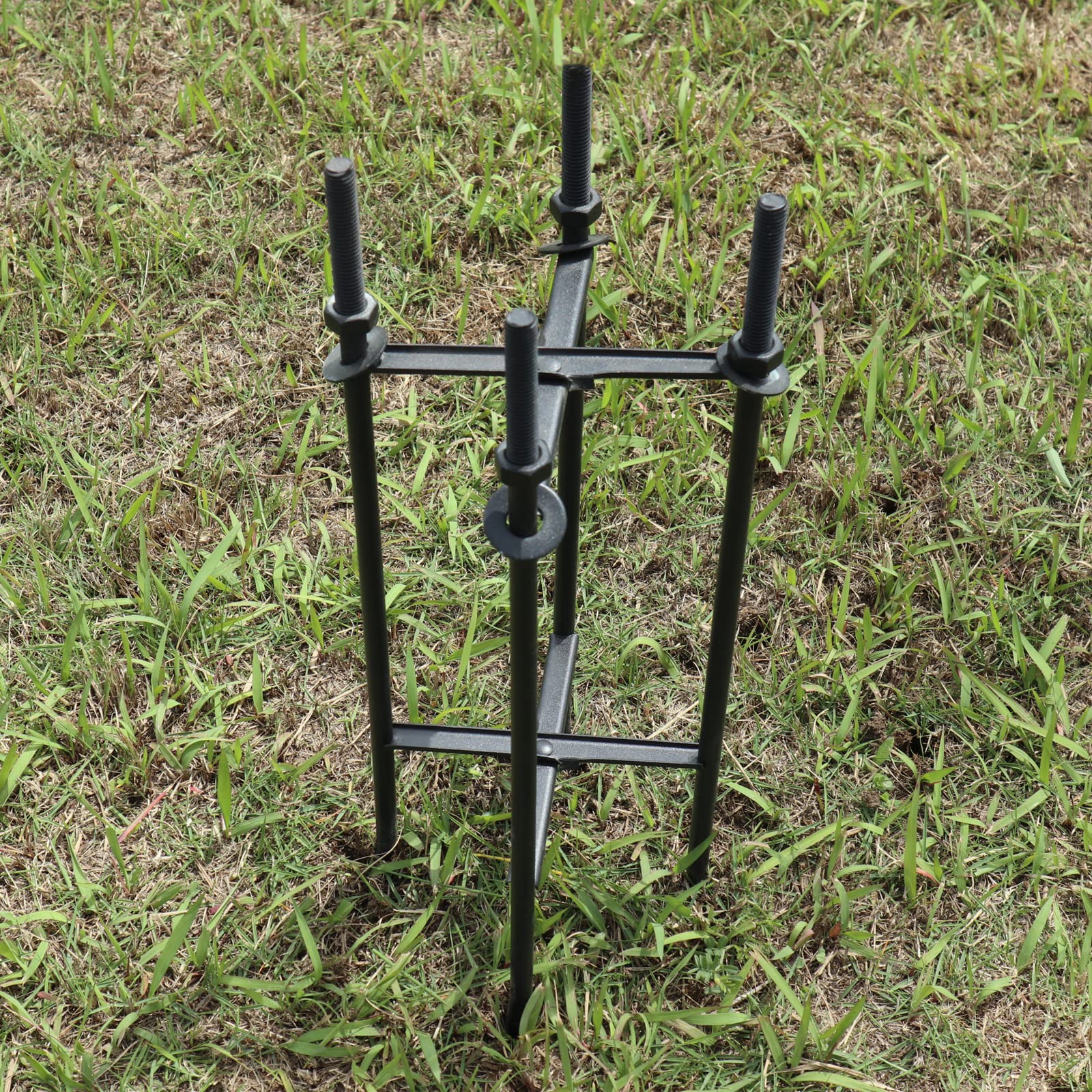 Photo 1 of **LOOSE HARDWARE**Shade sail Pole Steel cage in Order for Garden Lawn, Concrete pre-Buried Support Shade Pole-Applicable to DiwFdys Shade Pole Base had Gussets Welded in at The Bottom to add Support(1 Set)