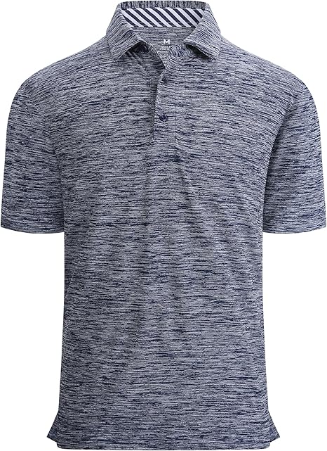 Alex Vando Mens Golf Shirt Moisture Wicking Quick-Dry Short Sleeve Casual Polo Shirts for Men