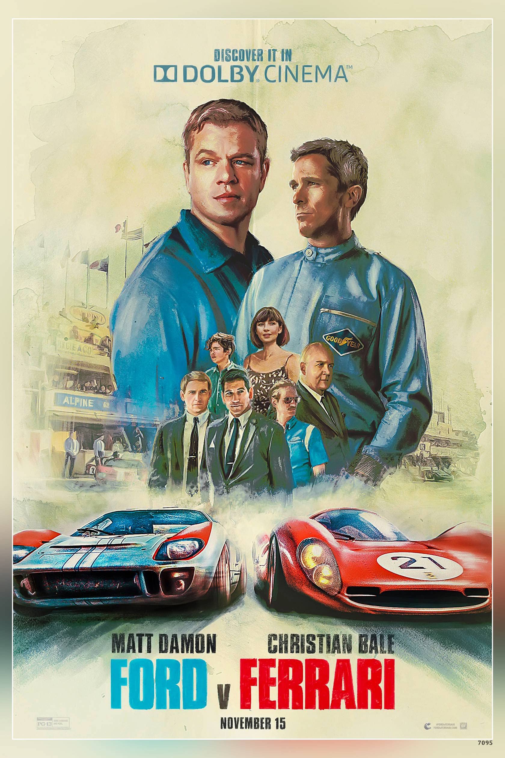 POSTERNEST Ford Vs Ferrari Movie Poster Matte Finish Paper Print