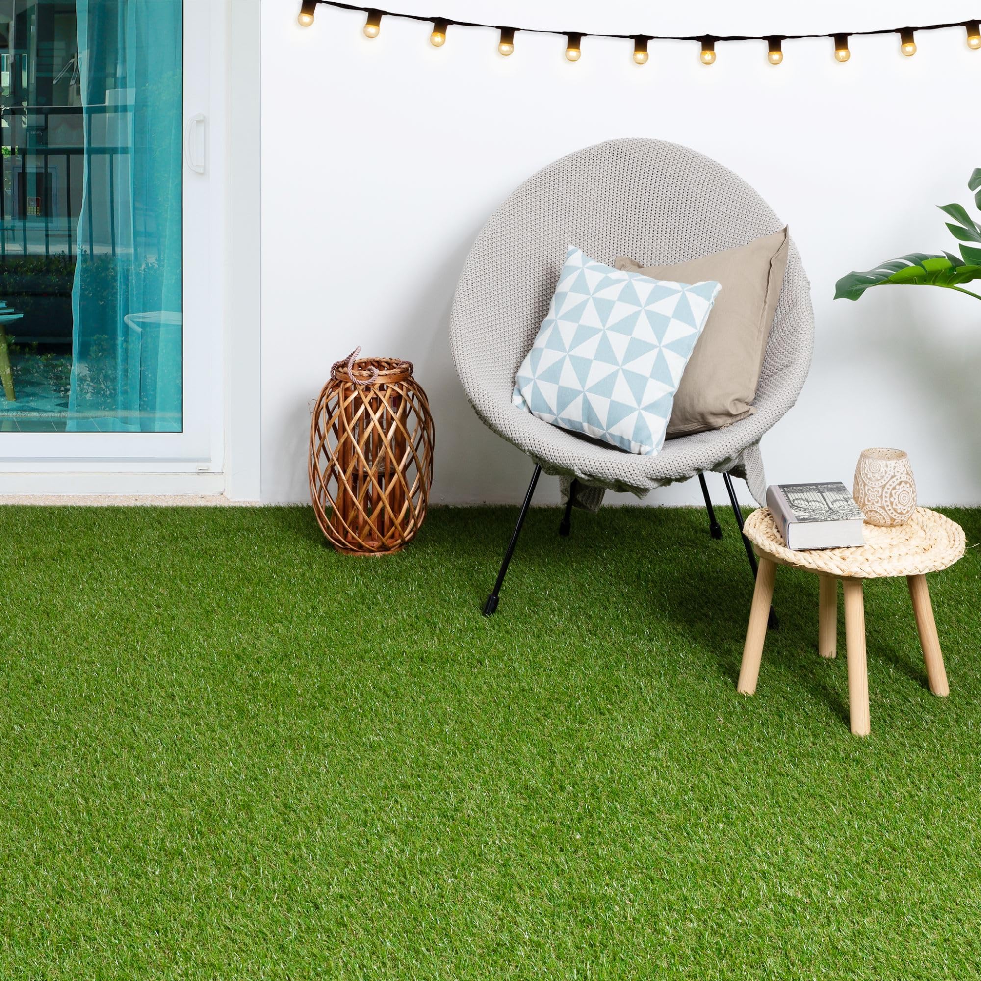 Steffensmeier Kunstrasen Park 22 mm 1.190 g/m² UV-beständig Smart Kollektion | Grün, Größe: 200x400 cm