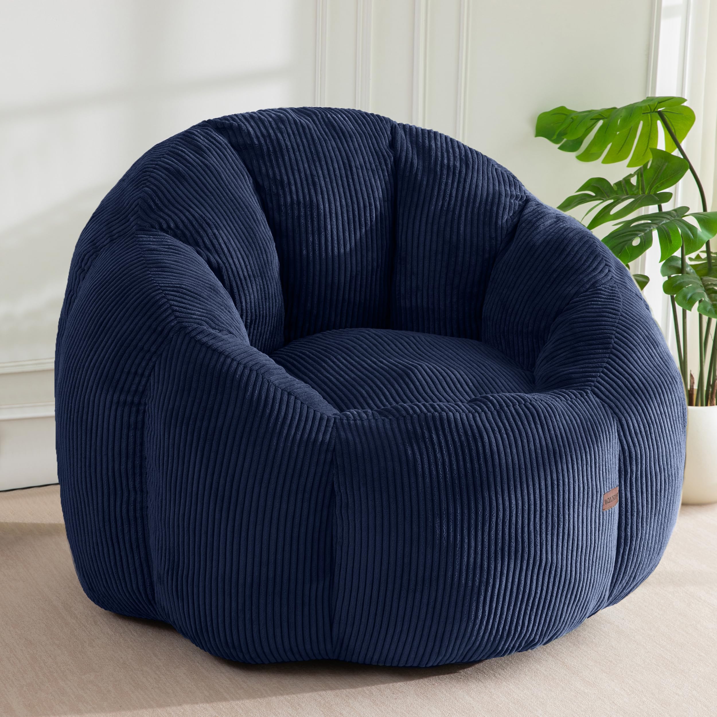 MAXYOYO Bean Bag Chair for Adults, Oversized Pumpkin-Shaped Boneless Chair