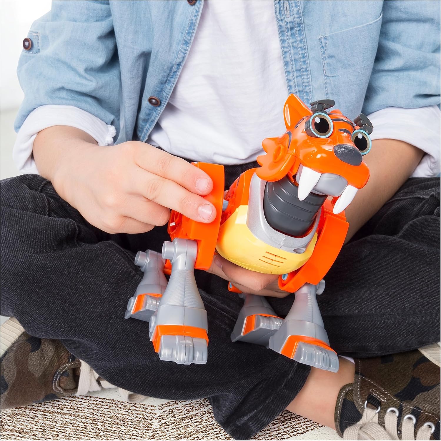 RUSTY RIVETS Tigerbot Building Set with Lights and Sounds, for Ages 3 and up