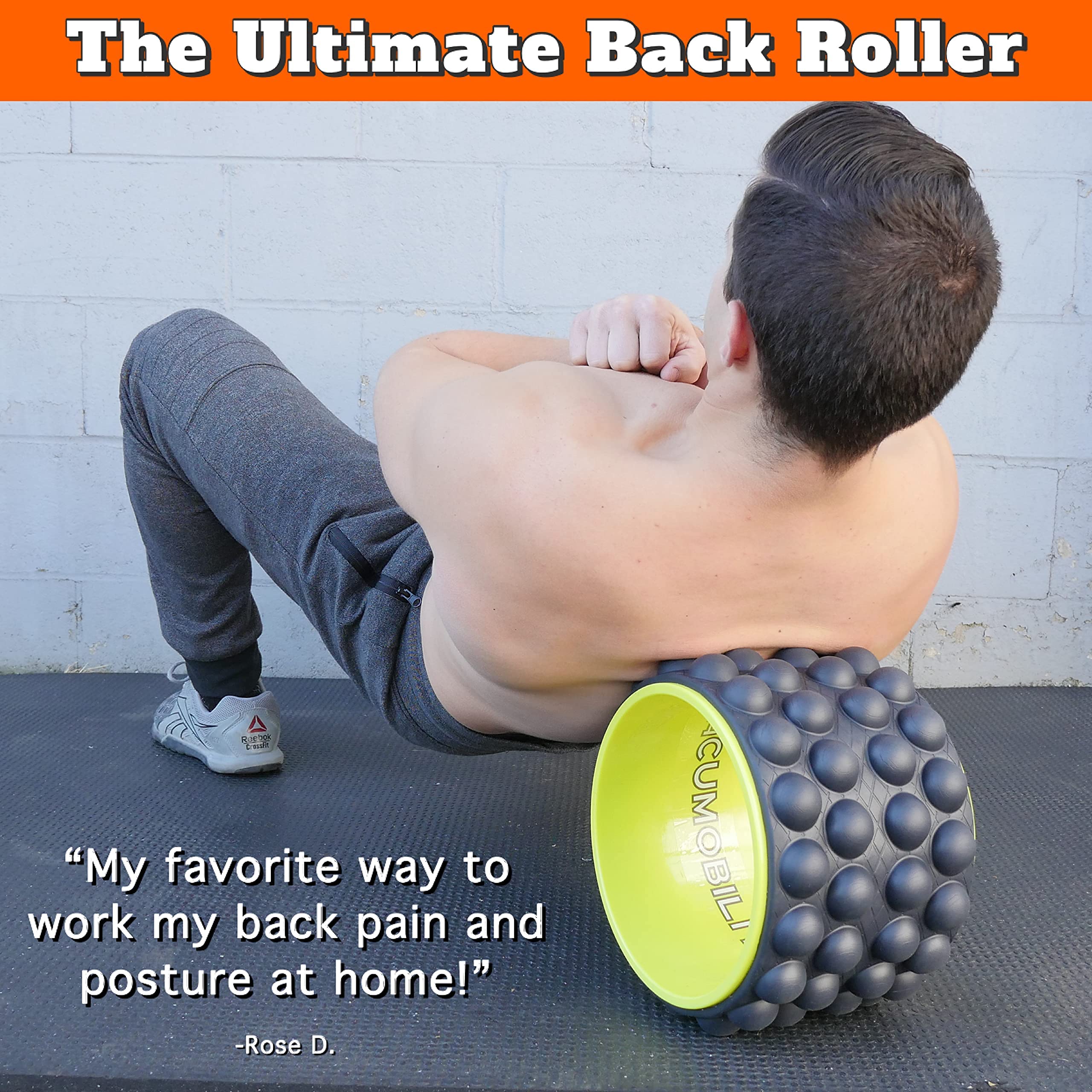 Acumobility Back Roller for Back Pain, Back Cracker for Back Pain, Foam