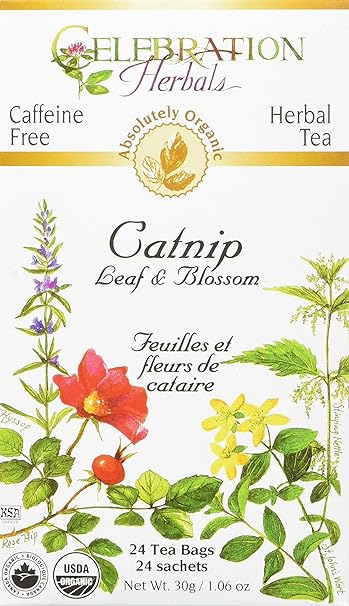 Celebration Herbals Teabags Herbal Catnip Leaf and Blossom Organic