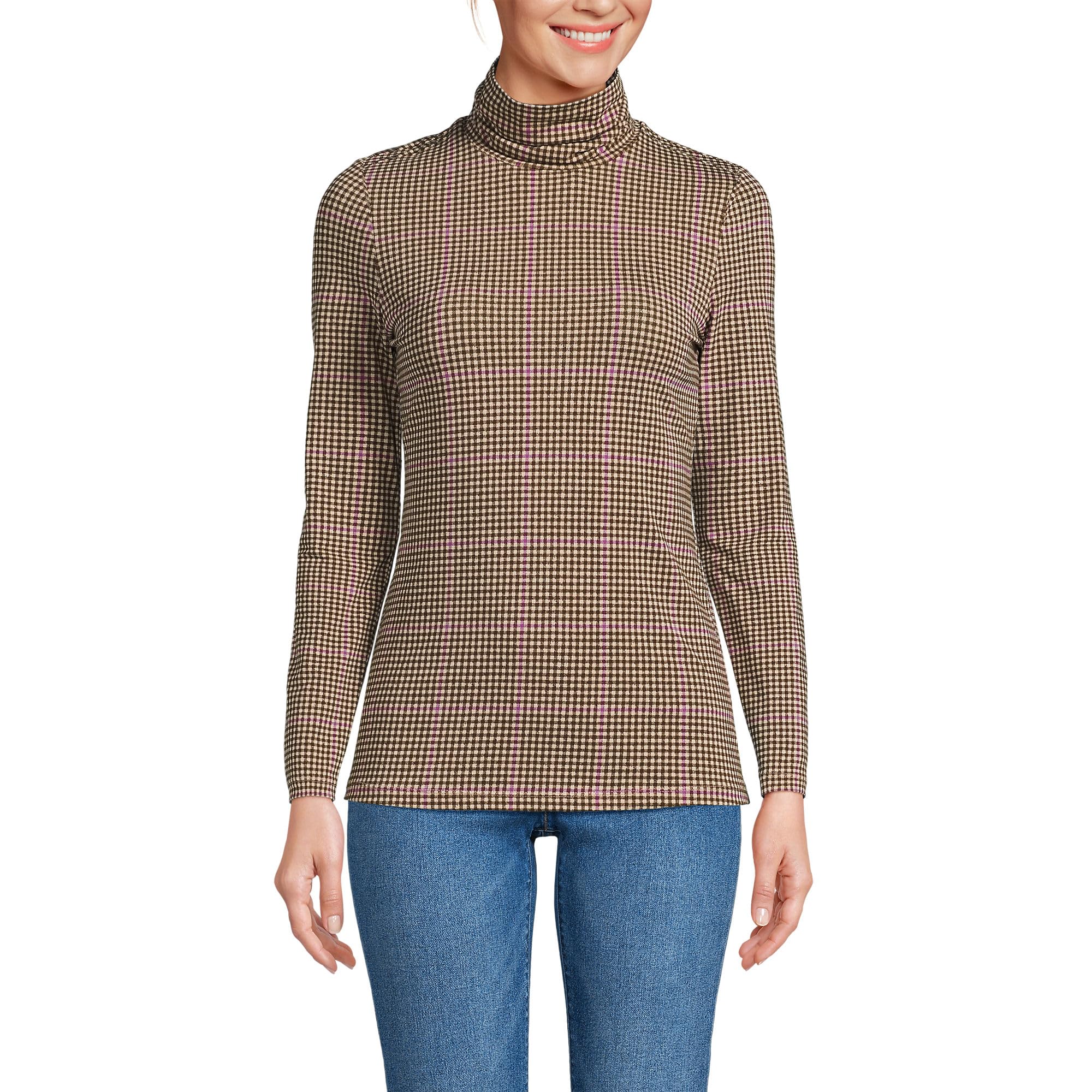 Lands' End Women's Jersey Knit Turtleneck