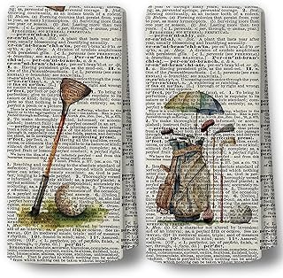 Vintage Golf Kitchen Towels Decor Set of 2 - Retro Sports Club Hand Tea Towels, Trendy Preppy Golfing Golf Gifts Dish Towel Dishcloths Decorations for Home Kitchen Dorm, 16"x24"