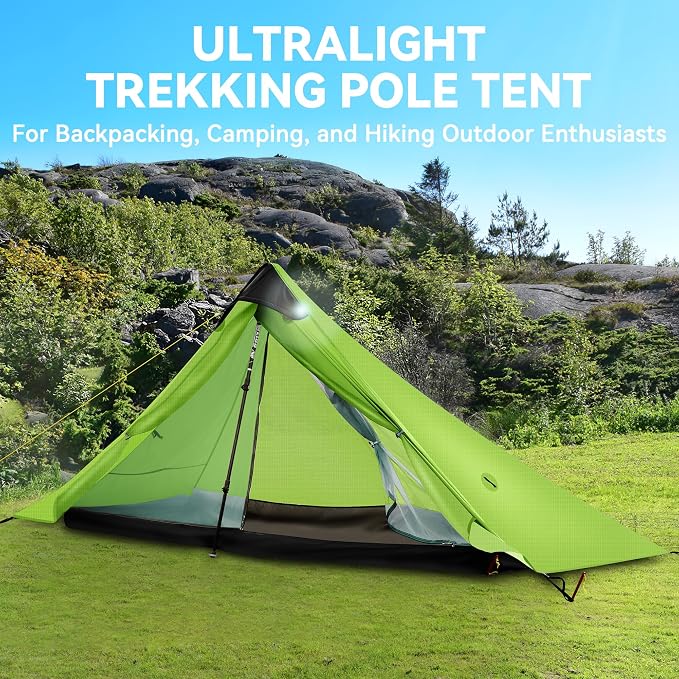 Carpa ultraligera para 1 persona, 3 estaciones, Camping y Trekking miniatura 6