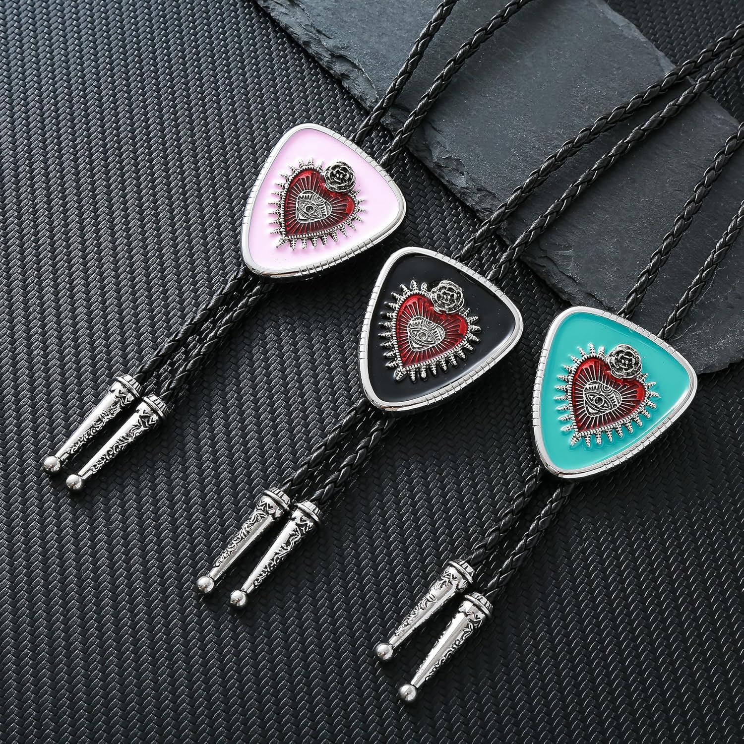 GelConnie Bolo Tie for Men Western Cowboy Necklace Gold Moth Bolero Opal Necktie Butterfly Bolo Tie Necklace for Women - Image 6