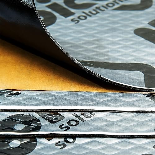 Vista 8 de Noico alfombra para automóvil aisladora de sonido 80 mil 10 ft². Aislante de sonido para auto de butilo, aislamiento de ruido y amortiguación