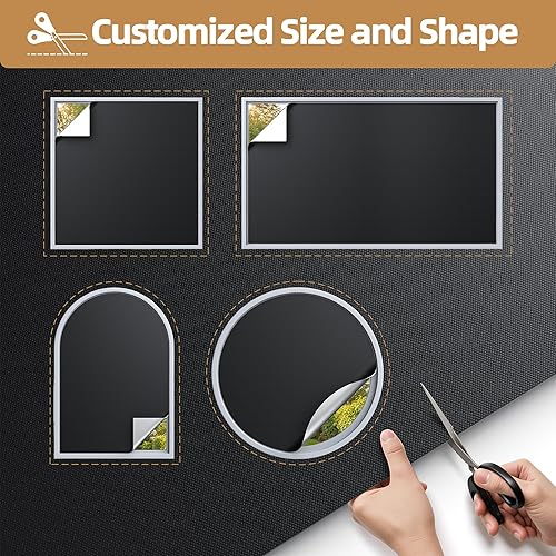 Miniatura 5 de Cubierta magnética opaca para ventana, 102 x 58 pulgadas, cortinas opacas portátiles para dormitorio, persianas opacas temporales, película de