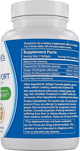 Miniatura 3 de Doctor MK's® suplemento de alivio, comparado con ingredientes IBgard, 90 cápsulas de aceite de menta para síndrome de colon irritable, digestivo.