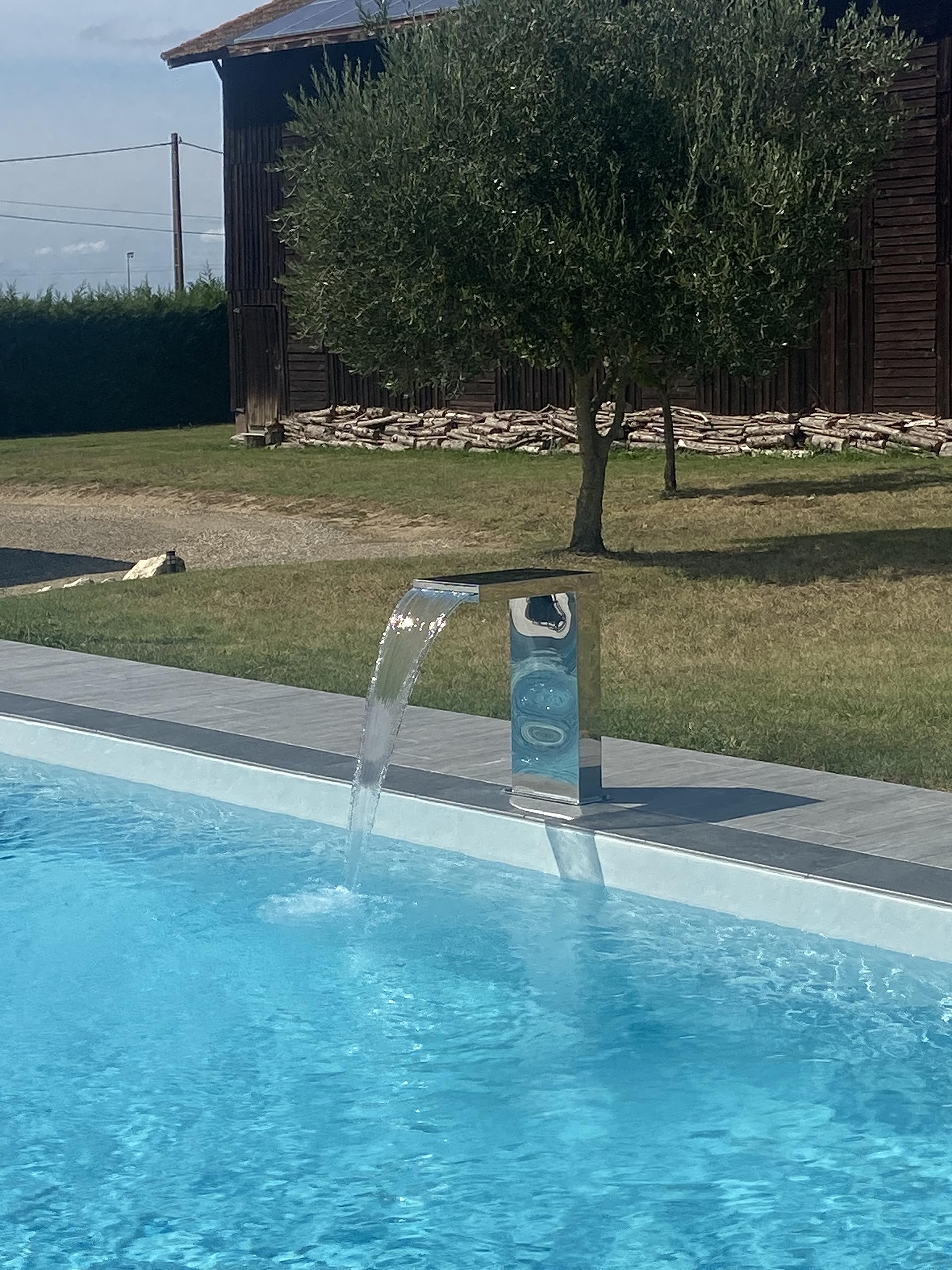 316 Fontaine Piscine Bassin Modèle Demi Cube Hauteur 70cm