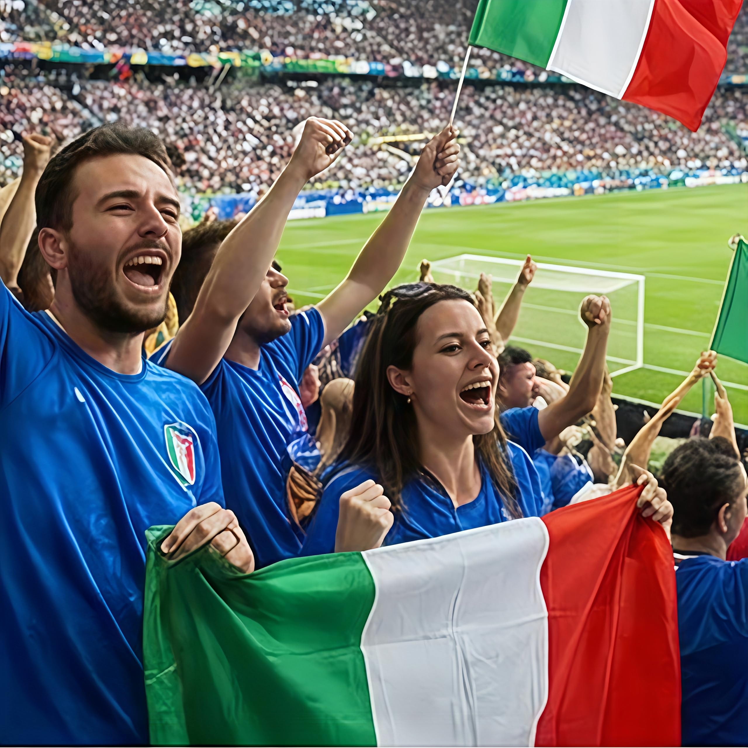 Bandiera Italia 90x150 cm Poliestere Resistente con Anelli Metallo 2 Pezzi