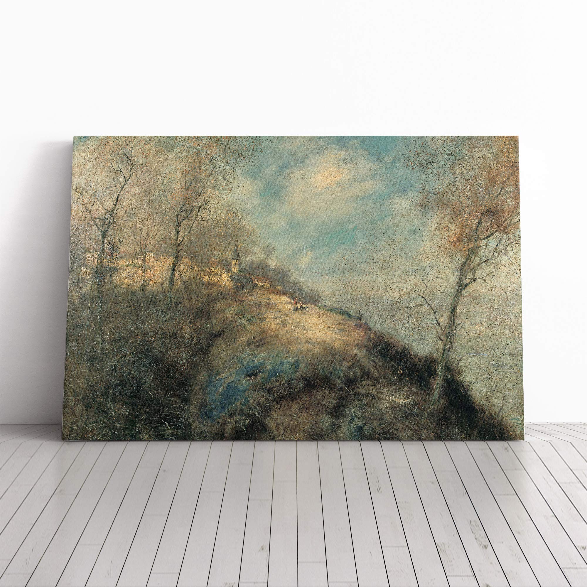Jean-Francois Raffaelli The Route Abandoned Canvas Print | Gallery Wrapped 30mm Frame Wall Art | 30x20 inches | Ready to Hang | Modern Picture | Living Room Bedroom Lounge Office