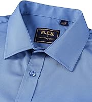 Vista 184 de Alimens & Gentle - Camisas de vestir con bolsillo y manga corta, de color liso y sin arrugas, estilo casual con botones, para hombres