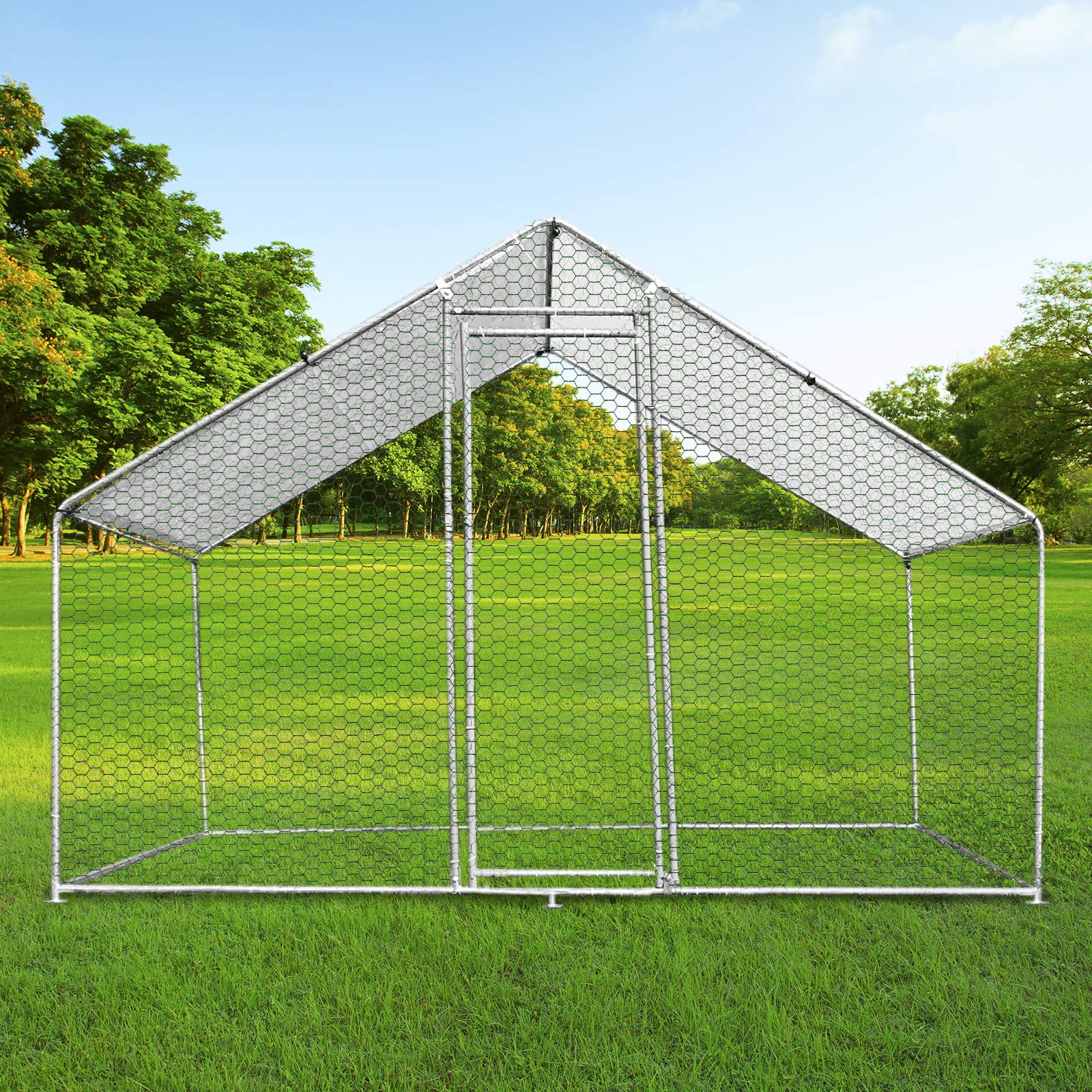 Walk In Chicken Run Cage Coop 4m x 2m x 2m Dog Pen House Kennel Large