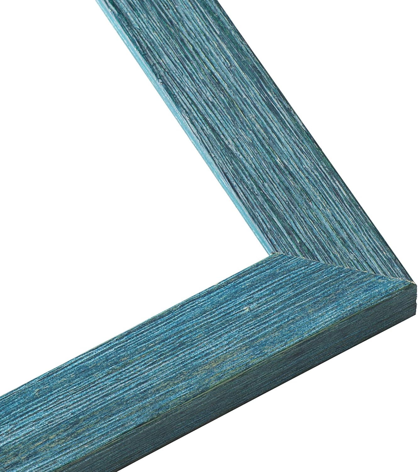 Poster Palooza 27x39 Frame Blue Teal Distressed Solid Wood Picture Frame | 1.25 Inch Moulding Width | Includes UV Acrylic Plexiglass, Foam Board Backing & Hanging Hardware Included