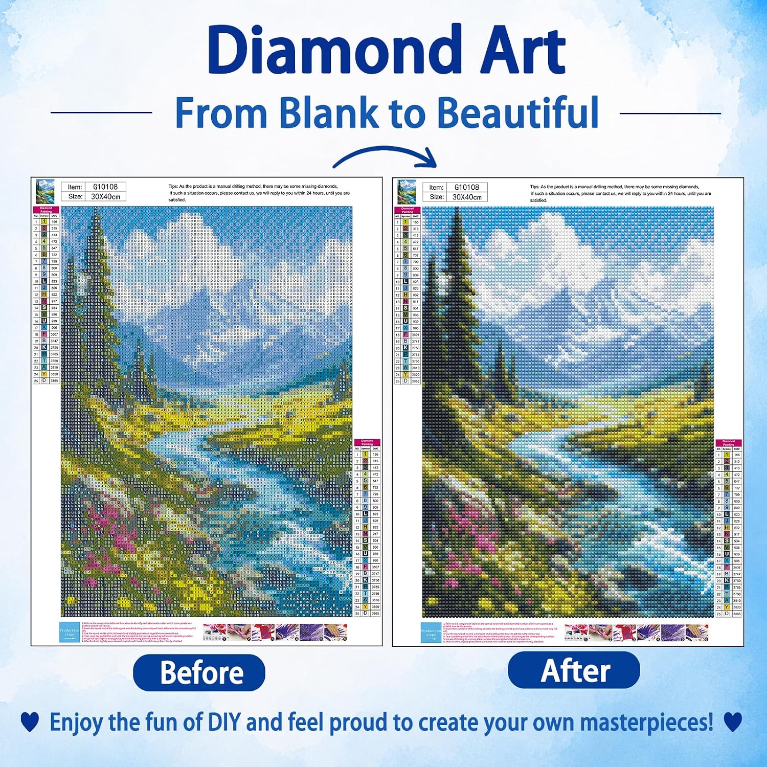 AUKELHJ Nature Diamond Art Kits for Adults, Diamond Painting, 12x16 Inch image 4
