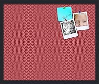 Vista 180 de PinPix Tablero de anuncios de corcho de 20 x 14 pulgadas. Este tablero decorativo enmarcado viene con diseño de círculos B W y un marco negro