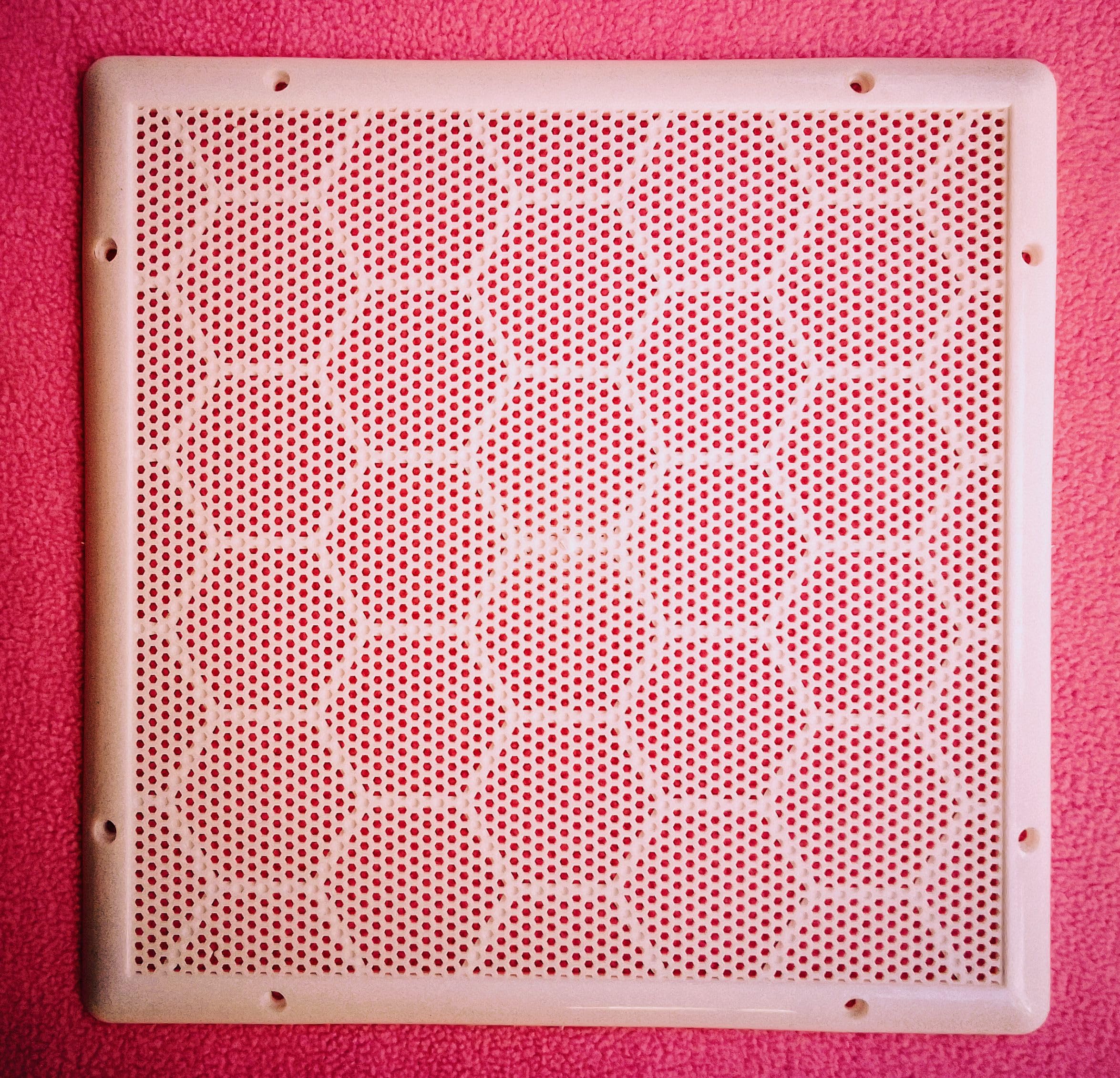 Orgo Dream Exhaust Fan/Chimney Vent Pipe/Wall Air Vent Cover And Mosquito Net Dust controller White Square Shape Up To 12 Inch Holes, White Colour (12 Inch Square Shape, 1 Piece)