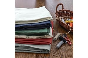 Simple&Opulence 100% Natural Linen Needlework Fabric for Clothing