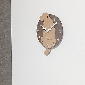 Amazon.co.jp: 振り子時計 はみだしワンちゃん 壁掛け時計 ゴールデン