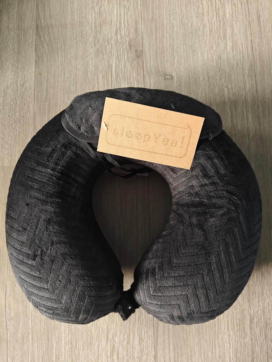 OUTDOOR SHAPING SleepYea! Plush Travel Neck Pillow, Black