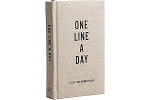 Canvas One Line a Day: 5-Year Memory Journal, Natural Canvas