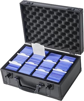 D DACCKIT Top Loaders Storage Box - Hard Case for 3" x 4" 35pt Rigid Card Holders for Trading Cards & Sports Cards Fits Top Loaders and Magnetic Card Holders