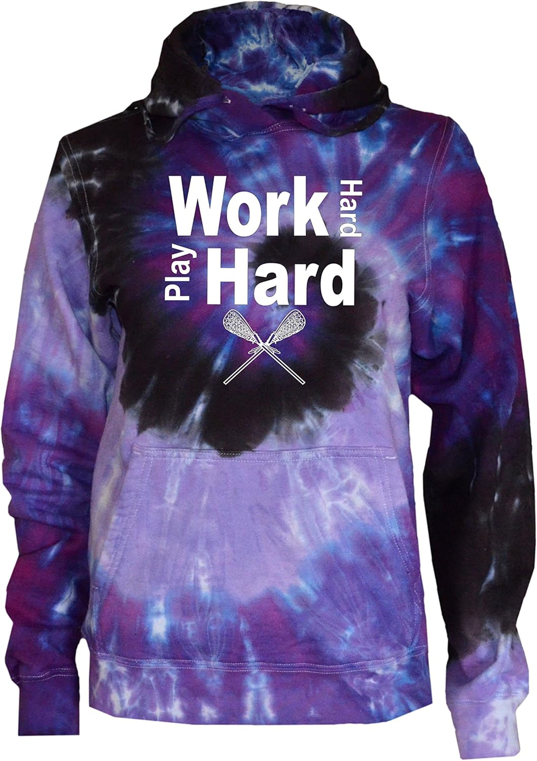 JANT girl Lacrosse Tie Dye Sweatshirt - Work Hard White Logo