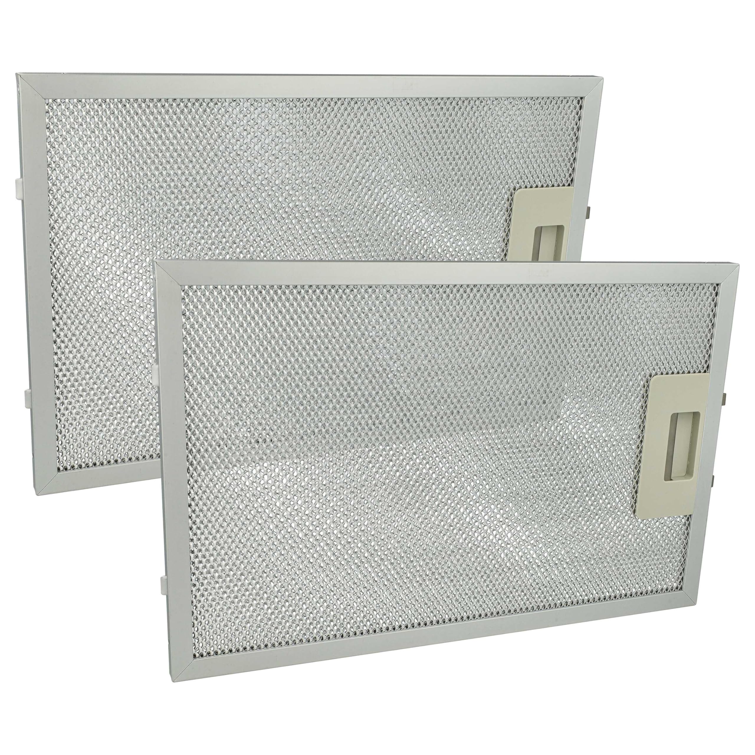 vhbw 2x Filtro metálico de grasa compatible con Teka DG90UK, DG90, DM 70, DM, DG190, DM70110V60HZ, CT721VR01, CT721, DM-70 campana extractora aluminio