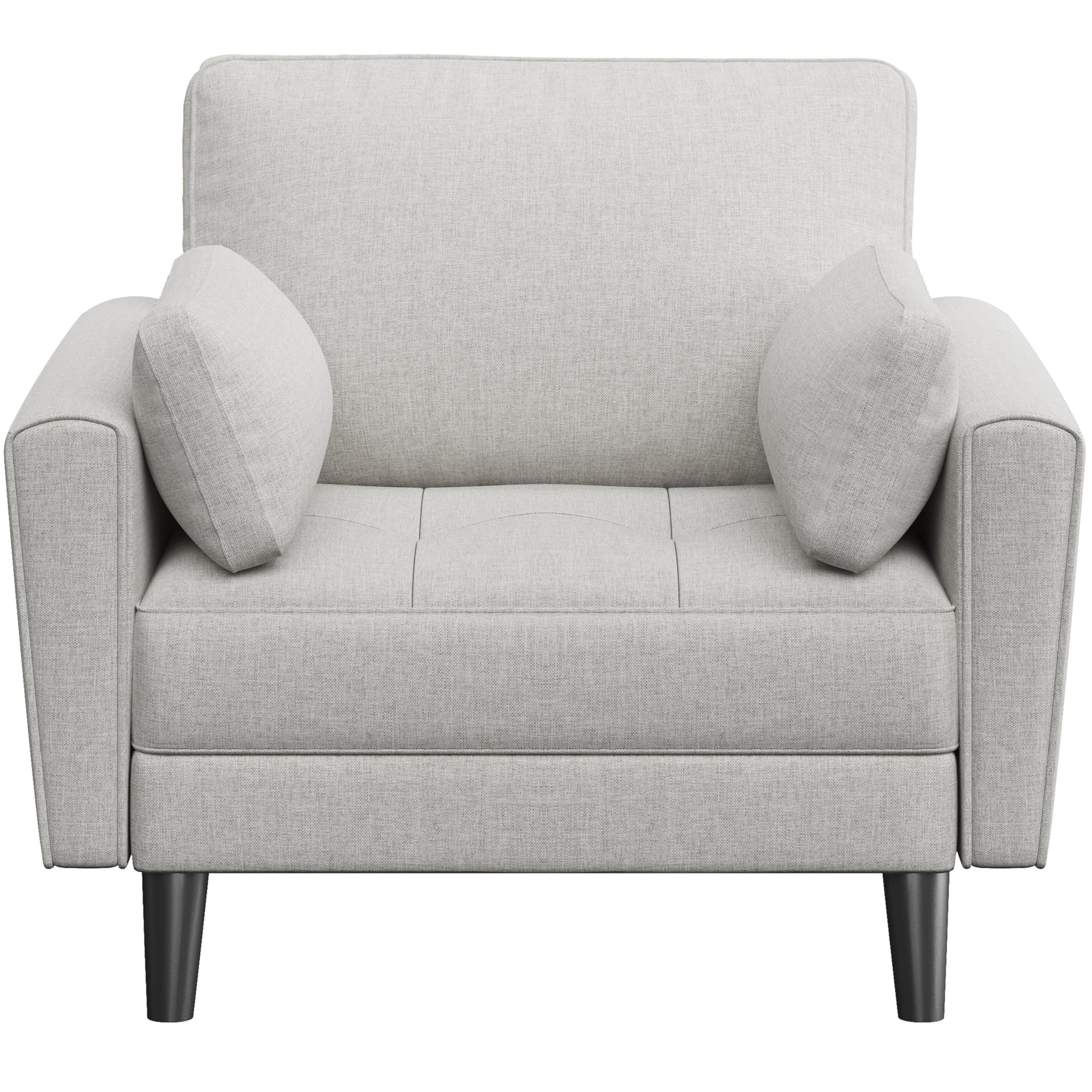Yaheetech Greige Fabric Oversized Ergonomic High Back Tub Lounge Armchair โ image 1