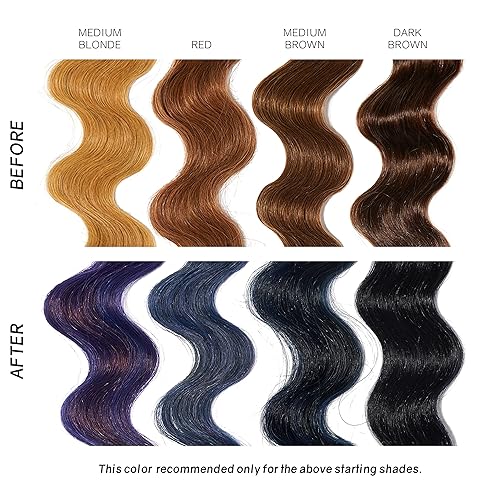 Miniatura 4 de oVertone Acondicionador de depósito de color para el cuidado del cabello, acondicionador semipermanente de 8 onzas con manteca de karité y aceite de