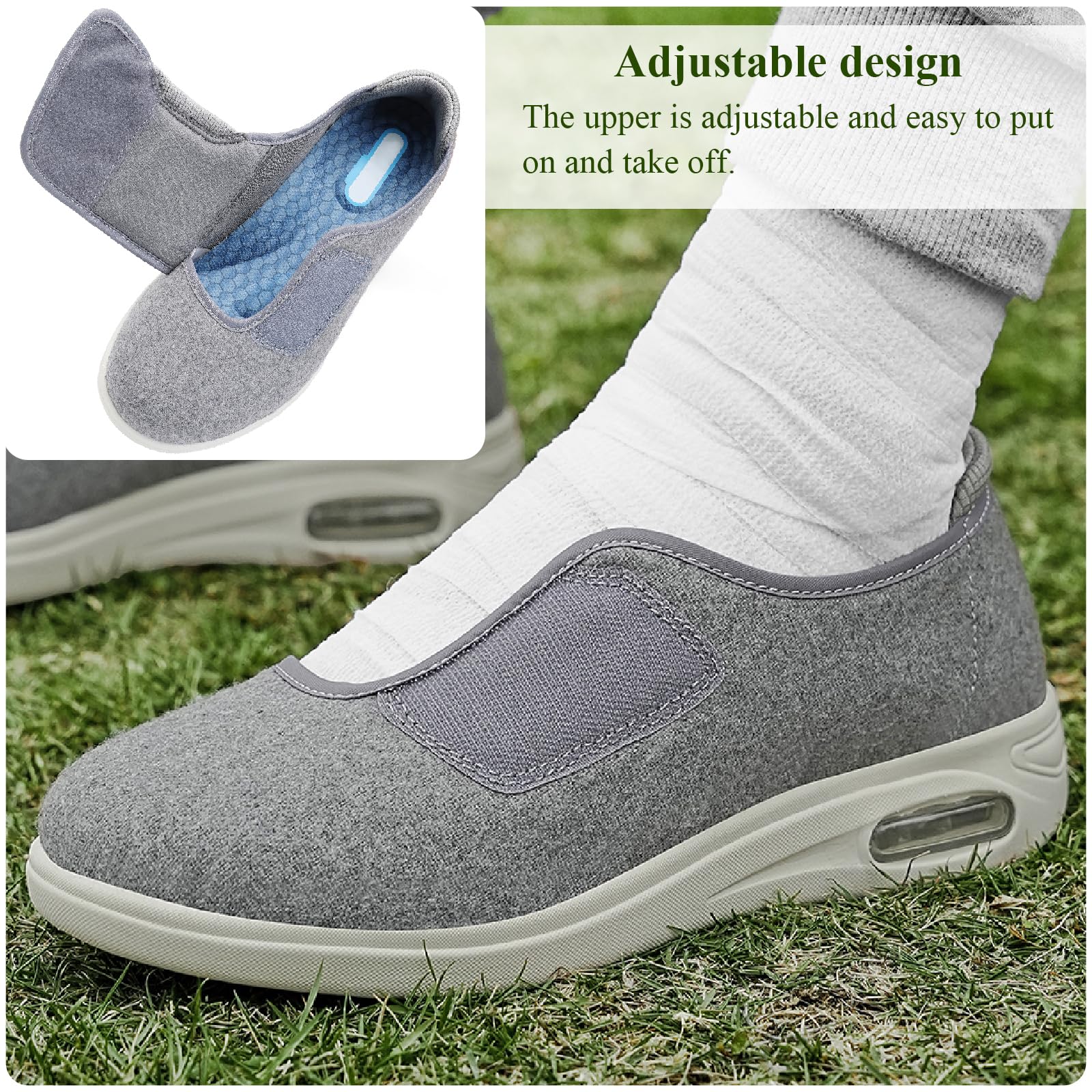 Zapatos para Caminar con Cierre Ajustable para Mujer Hombres