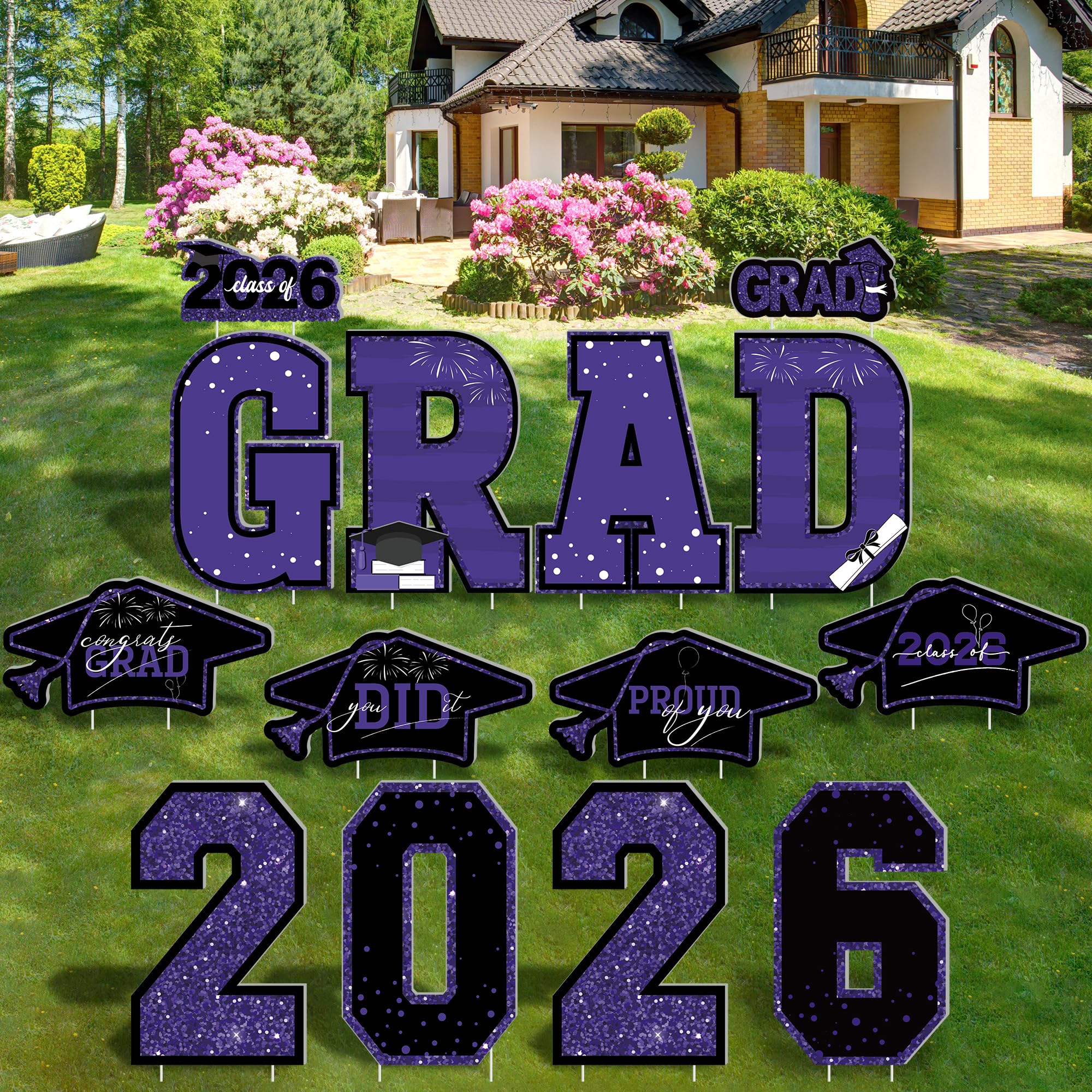 Snapklik.com : 14 Pieces Graduation Yard Signs 2026, Class Of 2026 ...