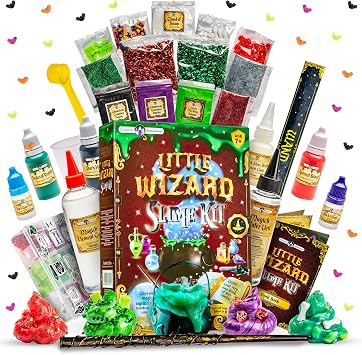 Original Stationery Wizard Slime Kit - Multicolor, Ages 7+ DIY Magic Potion Set with Cauldron & Wand, Glow-in-the-Dark Slime & Add-Ins for Creative Play