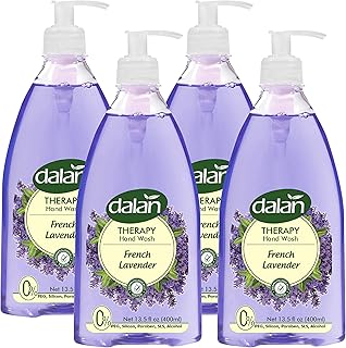 Dalan Therapy French Lavender Ultra Moisturizing Liquid Hand Soap for Normal and Dry Hands Fresh Clean and Soft Feeling (13.5 Fl Oz / 400 mL (Pack of 4))