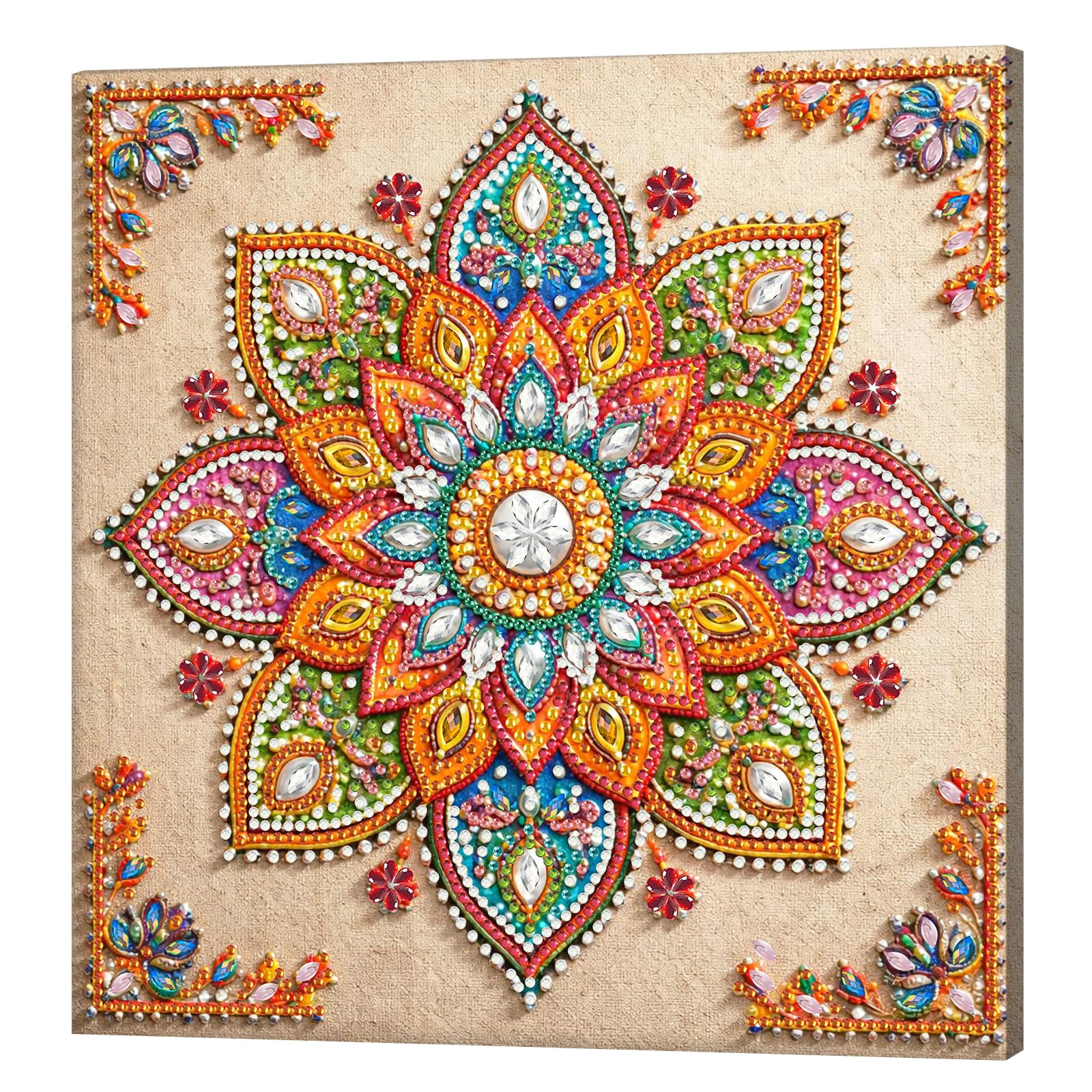 Kexpery 5D Diamond Painting Kits Partial Frame 25x25cm for Beginners Gems