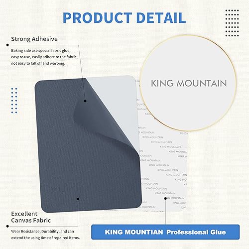 Vista 141 de KING MOUNTAIN Cinta de reparación de lona, parche para equipos para exteriores, 4 x 63 pulgadas, impermeable, autoadhesiva para reparar cubiertas