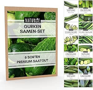 8er Gurken Samen Set von Naturlie, 8 Sorten Gurkensamen im Saatgut Set ...
