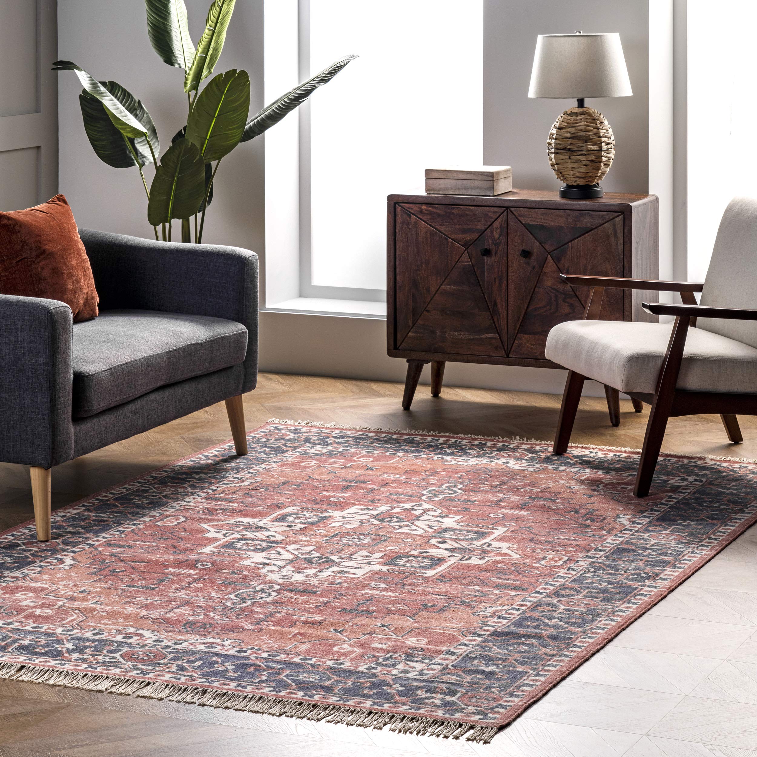Mia's Teppiche Comfort Tapis Moderne Moelleux à Poils Courts, Dessous antidérapant, Lavable à 30 degrés, Super Doux, Aspect Fourrure, Vert foncé, 140 x 200 cm