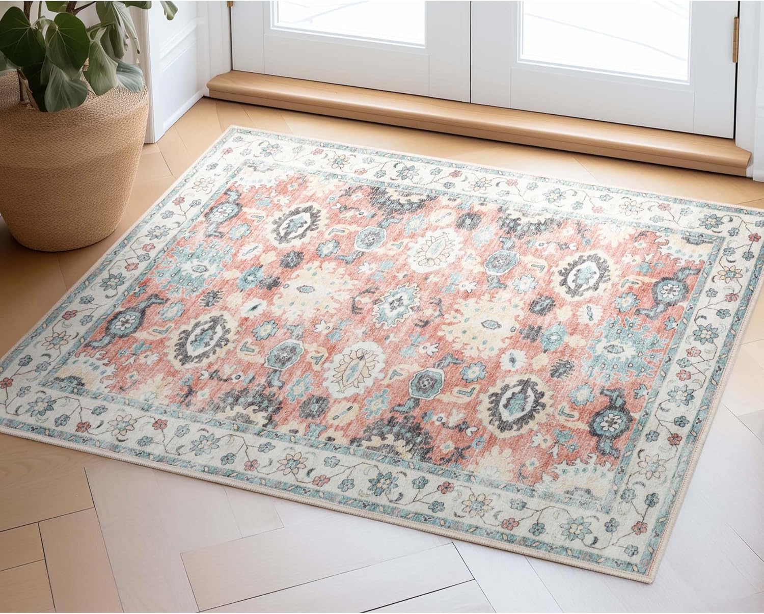 Amazon.com: Well Woven Elle Basics Gala Coral 2'x3' - Non-Slip Rubber ...