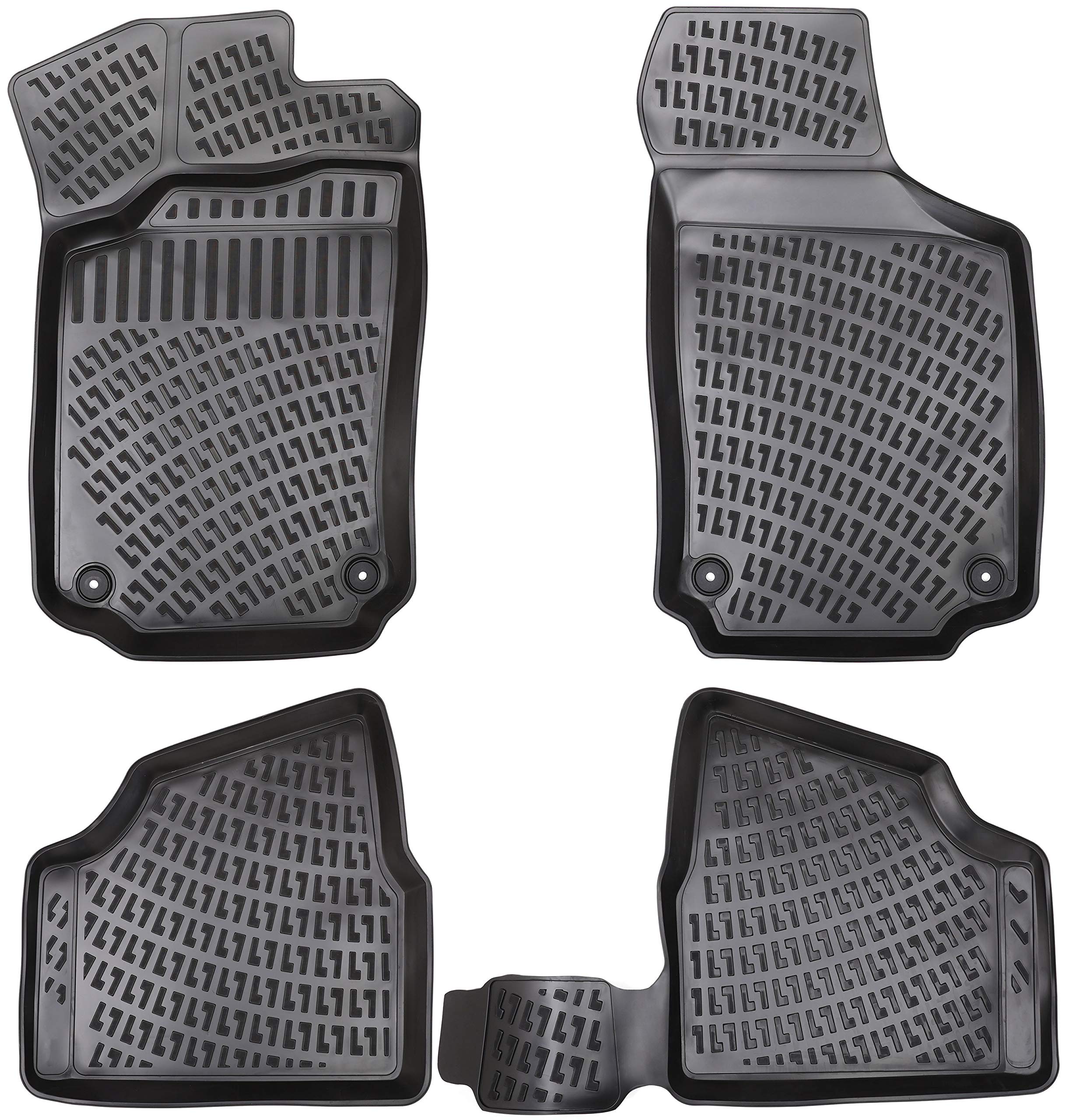 Elmasline 3D Gummimatten Set für OPEL Corsa C 2000-2006 | Fußmatten mit extra hohem Rand | Zubehör