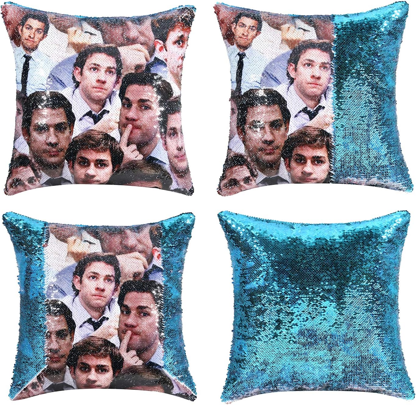 sequin pillow the office