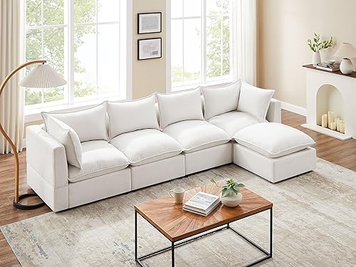 Miniatura 3 de VANOMi Sofá modular seccional, sofá de 5 plazas con diván reversible para sala de estar, sofá en forma de L